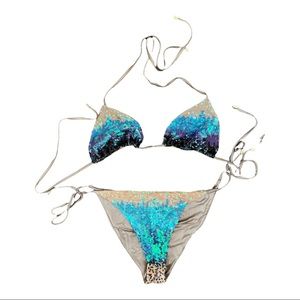 Beach Bunny Rare sequin mermaid bathing suit